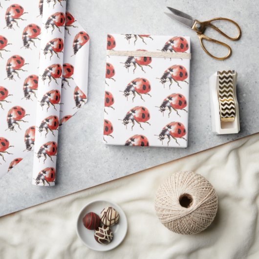 Marienkäfer-Geburtstag Geschenkpapier (Kunsthandwerk)