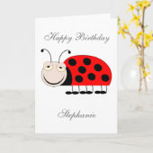 Marienkäfer-Geburtstags-Karte addieren gerade Karte (Gelbe Blume)