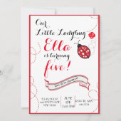 Marienkäfer-Geburtstags-Party Einladungen (Vorderseite)