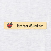 Marienkäfer - gelb rosa weiß - 96 schmale Kinder Etiketten (Design 2)