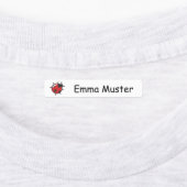 Marienkäfer - gelb rosa weiß - 96 schmale Kinder Etiketten (Befestigt)