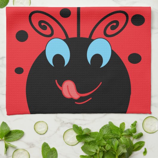 Marienkäfer Geschirrtuch (Gefaltet)