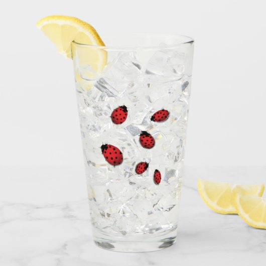 Marienkäfer Glas (Vorderseite Ice)