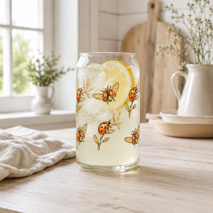 Marienkäfer Glas Süßes Garteninsekt Trinkglas