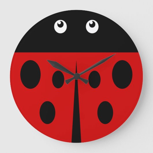 Marienkäfer Große Wanduhr (Vorderseite)