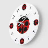 Marienkäfer Große Wanduhr (Winkel)