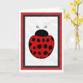 Marienkäfer-Gruß-Karte Karte (Gelbe Blume)