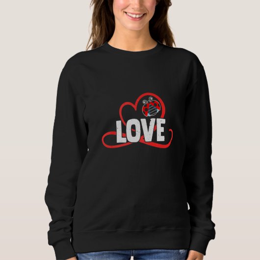 Marienkäfer Herz  2 Sweatshirt (Vorderseite)