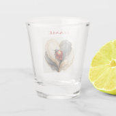 Marienkäfer Herz Blatt Schnapsglas (Rückseite)