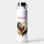 Marienkäfer Herz Blatt Trinkflasche (Vorne)