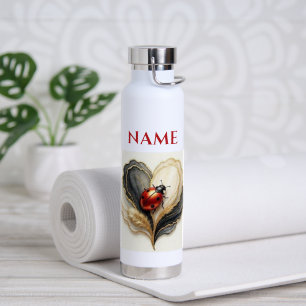 Marienkäfer Herz Blatt Trinkflasche