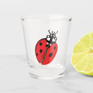 Marienkäfer-Illustration Schnapsglas