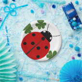 Marienkäfer im Klee Pappteller (Party)