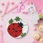 Marienkäfer im Klee Pappteller (Party)