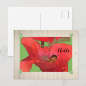 Marienkäfer im Mohn Postkarte (Vorne/Hinten)