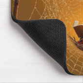 Marienkäfer in einer Spinnennetz-Hängematte Mousepad (Ecke)
