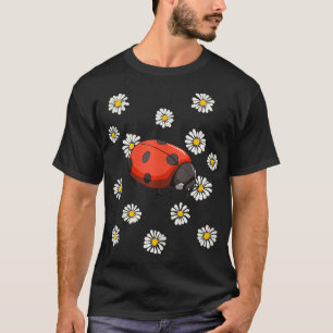 Marienkäfer Kamille Margeriten Retro Gänseblümchen T-Shirt