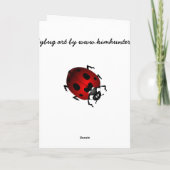 Marienkäfer-Karten-kundenspezifische Feiertagskarte (Rückseite)