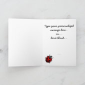 Marienkäfer-Karten-kundenspezifische Feiertagskarte (Innenseite)