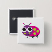 Marienkäfer-Knopf Button (Vorne & Hinten)