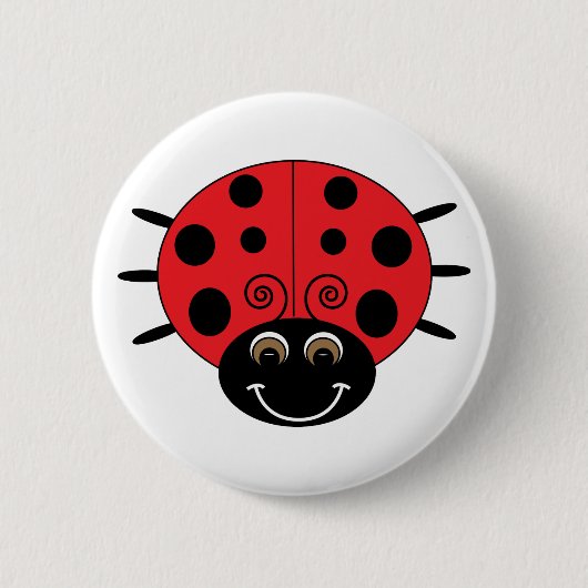 Marienkäfer-Knopf Button (Vorderseite)