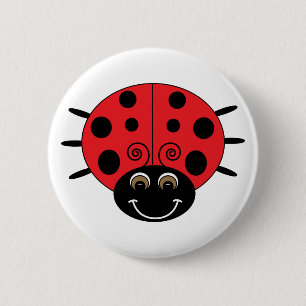 Marienkäfer-Knopf Button