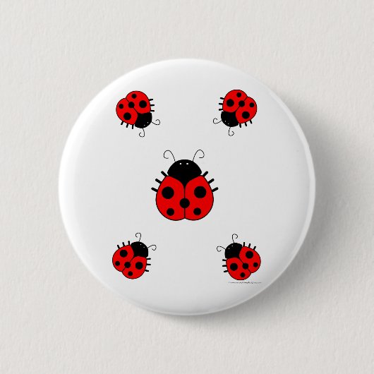 Marienkäfer-Knopf Button (Vorderseite)