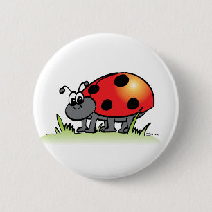 Marienkäfer-Knopf Button