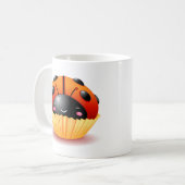 Marienkäfer-Kuchen-Tasse Kaffeetasse (Vorderseite Links)