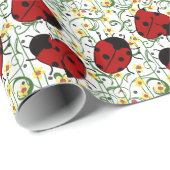 Marienkäfer Kunst Geschenkpapier (Rolleneckpunkt)