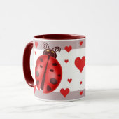 Marienkäfer-Kunst-Tasse Tasse (Vorderseite Links)