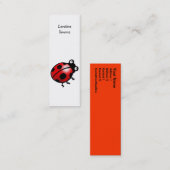 Marienkäfer-Lesezeichen Mini Visitenkarte (Vorne/Hinten)