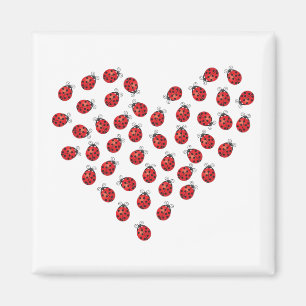 Marienkäfer-Liebe-Herz Magnet