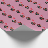 Marienkäfer-Liebe (Muster) Geschenkpapier (Ecke)