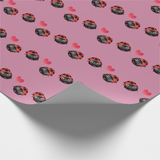 Marienkäfer-Liebe (Muster) Geschenkpapier (Ecke)