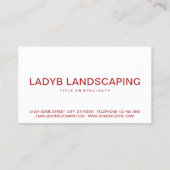 Marienkäfer-Liebe Visitenkarte (Rückseite)