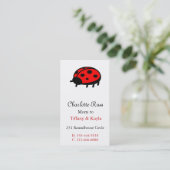 Marienkäfer-Mama-Karte Telefonnummerkarte (Stehend Vorderseite)