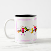 Marienkäfer-Marienkäfer-und Bienen-niedlicher Zweifarbige Tasse (Links)