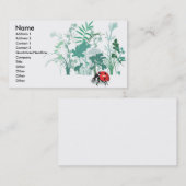 Marienkäfer mit Grün-Visitenkarten Visitenkarte (Vorne/Hinten)