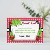 Marienkäfer mit Tupfen | danken Ihnen Karten (Stehend Vorderseite)