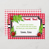 Marienkäfer mit Tupfen | danken Ihnen Karten (Vorne/Hinten)