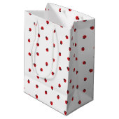 Marienkäfer-Muster-Geschenk-Tasche Mittlere Geschenktüte (Rückseite Schrägansicht)