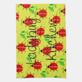Marienkäfer-Muster Geschirrtuch (Vertikal)