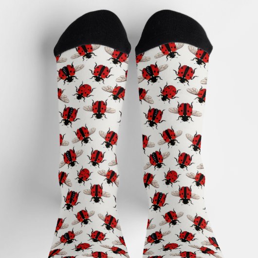 Marienkäfer-Muster Socken (Oben)