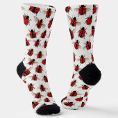 Marienkäfer-Muster Socken (Gewinkelt)