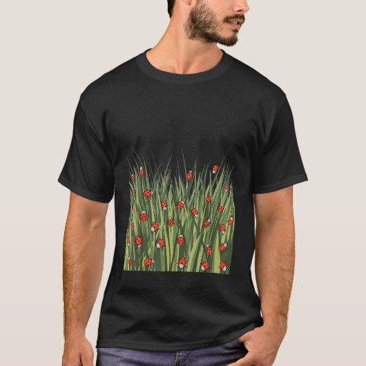 Marienkäfer Muster T-Shirt (Vorderseite)