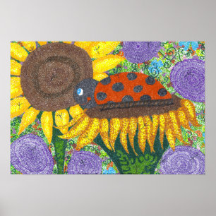 Marienkäfer-Nachmittags-Plakat Poster