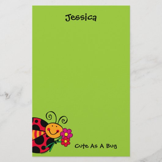 Marienkäfer niedlich als briefpapier (Vorderseite)
