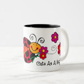Marienkäfer niedlich als Wanze Zweifarbige Tasse (VorderseiteRechts)