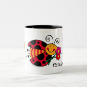 Marienkäfer niedlich als Wanze Zweifarbige Tasse (Mittel)